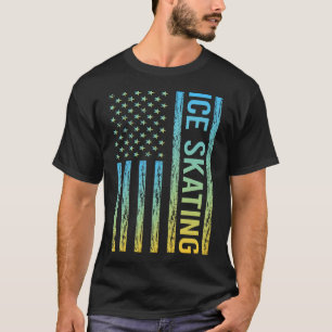 Gradient Flag 02 Ice Skating Skate Skater T-Shirt