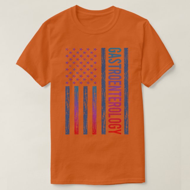 Gradient Flag Gastroenterology Gastroenterologist T-Shirt (Design Front)