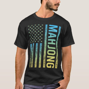 Gradient Flag Mahjong Majong Mah Jong Mah Jongg T-Shirt