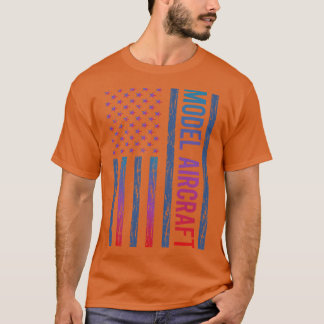 Gradient Flag Model Aircraft T-Shirt