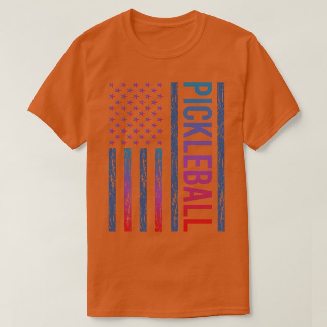 Gradient Flag Pickleball T-Shirt (Design Front)