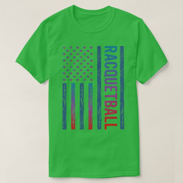 Gradient Flag Racquetball T-Shirt (Design Front)