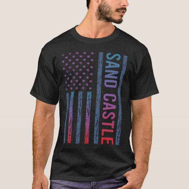 Gradient Flag Sand Castle T-Shirt (Front)