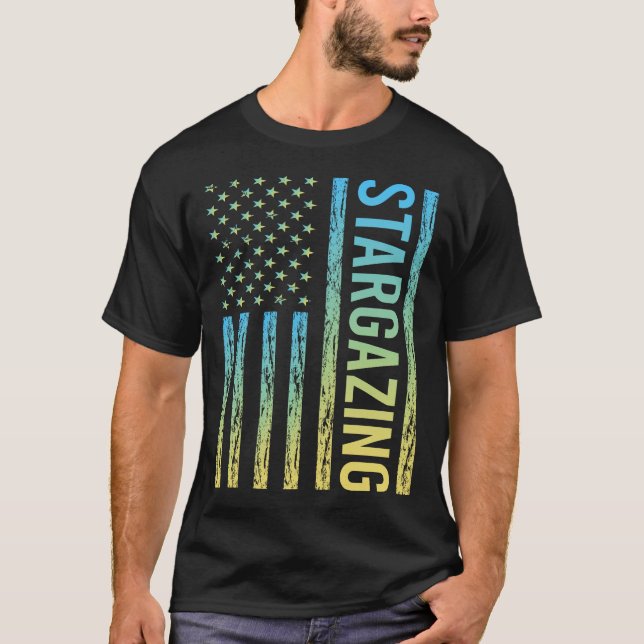 Gradient Flag Stargazing Stargaze T-Shirt (Front)