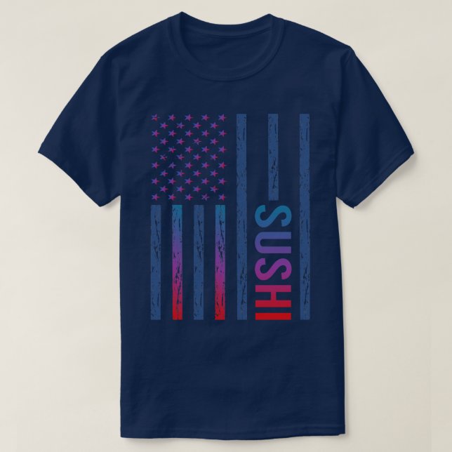 Gradient Flag Sushi T-Shirt (Design Front)