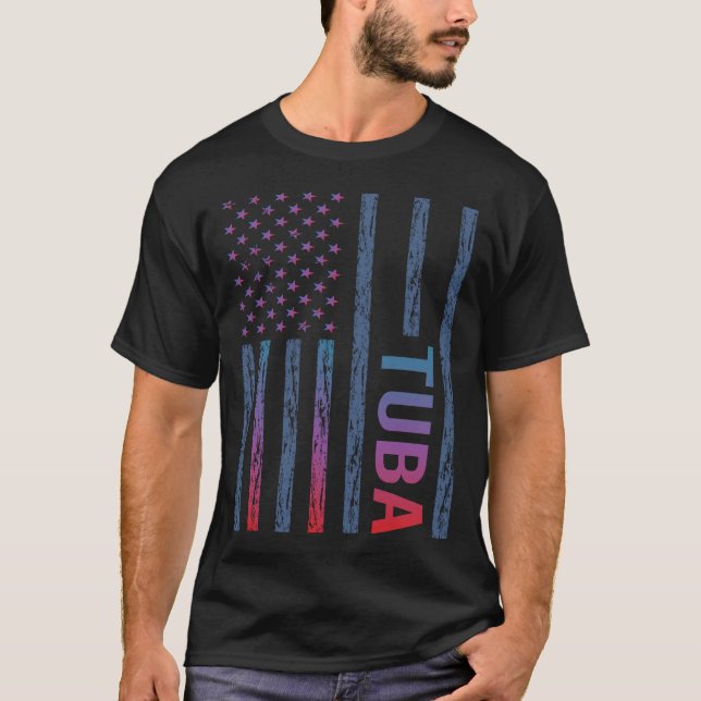 Gradient Flag Tuba T-Shirt (Front)
