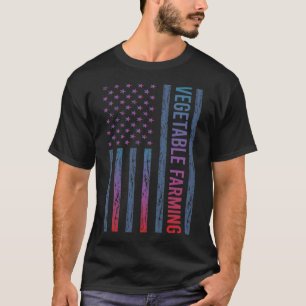 Gradient Flag Vegetable Farming T-Shirt