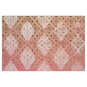 Gradient Floral Paisley Ornamental Textile Print Fabric