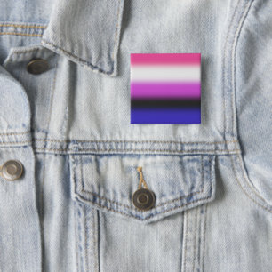 Gradient Genderfluid Pride Flag – Genderfluid Flag 15 Cm Square Badge