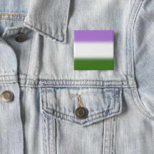 Gradient Genderqueer Pride Flag – Genderqueer Flag 15 Cm Square Badge
