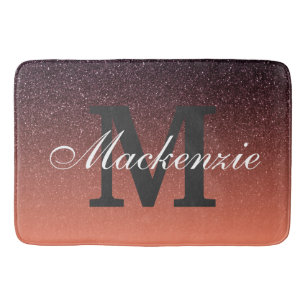 Gradient Glitter Pattern Bath Mat