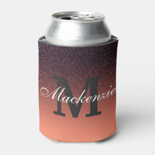 Gradient Glitter Pattern Can Cooler