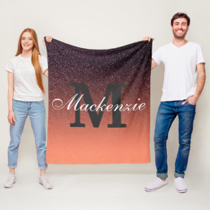 Gradient Glitter Pattern Fleece Blanket