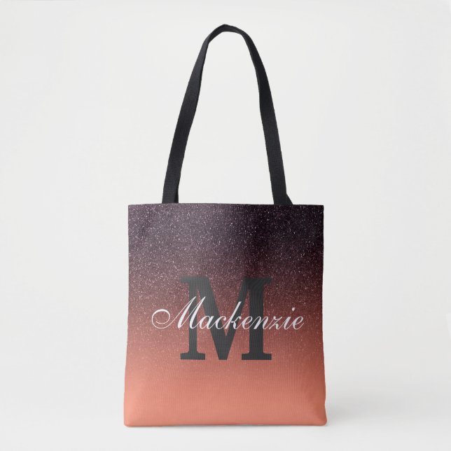 Gradient Glitter Pattern Tote Bag (Front)