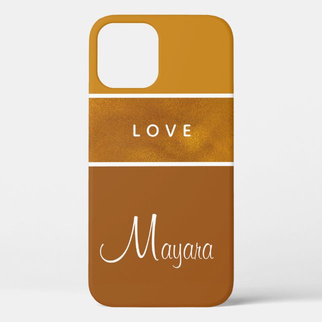 Gradient Gold Phone Case for Girls (Back)