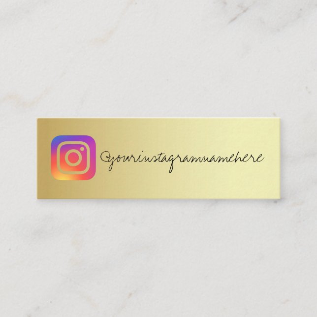gradient gold social media business card (Front)