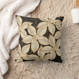 Gradient golden linear background with elegant cushion