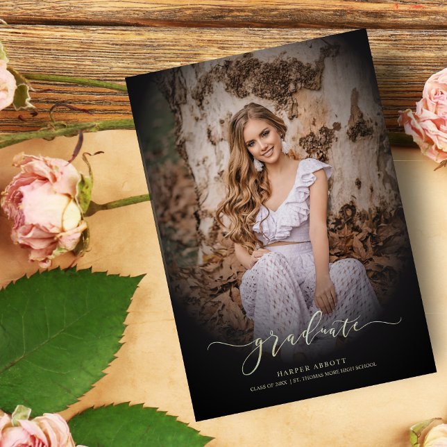 Gradient Graduate Photo Elegant Calligraphy Script (Creator Uploaded)