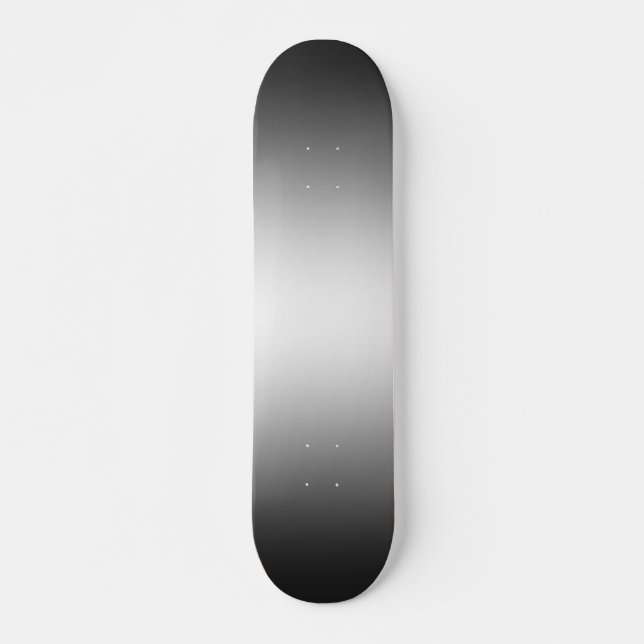 Gradient Grayscale Skateboard Template: Customise (Front)