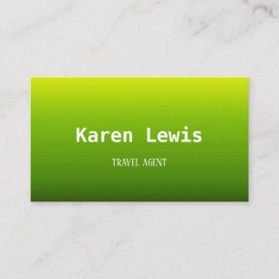 Gradient green and yellow business card