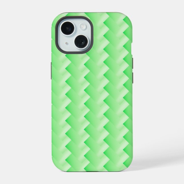 Gradient Green in Shuffle  iPhone 15 Case (Back)