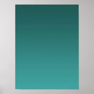Gradient Green - light to deep Mood Background Poster