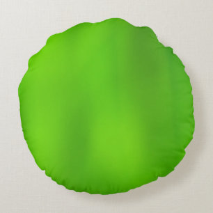 Gradient Green to Light Green Round Cushion