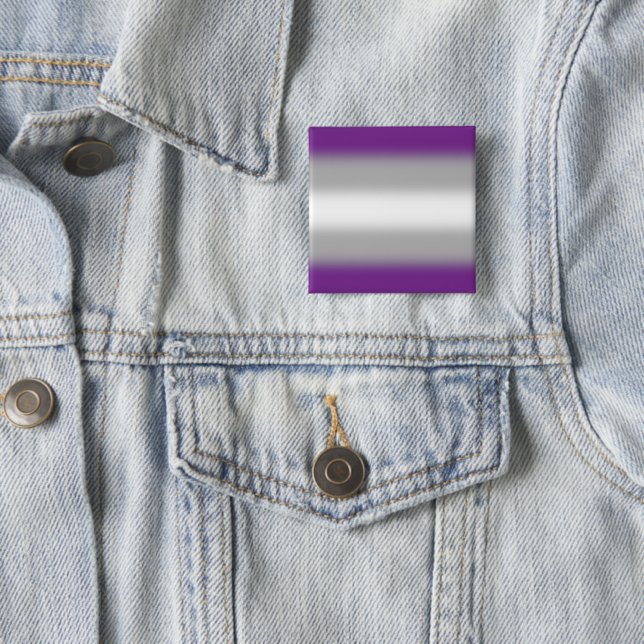 Gradient Greysexual Pride Flag – Greysexual Flag  15 Cm Square Badge (In Situ)