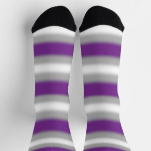 Gradient Greysexual Pride  Socks