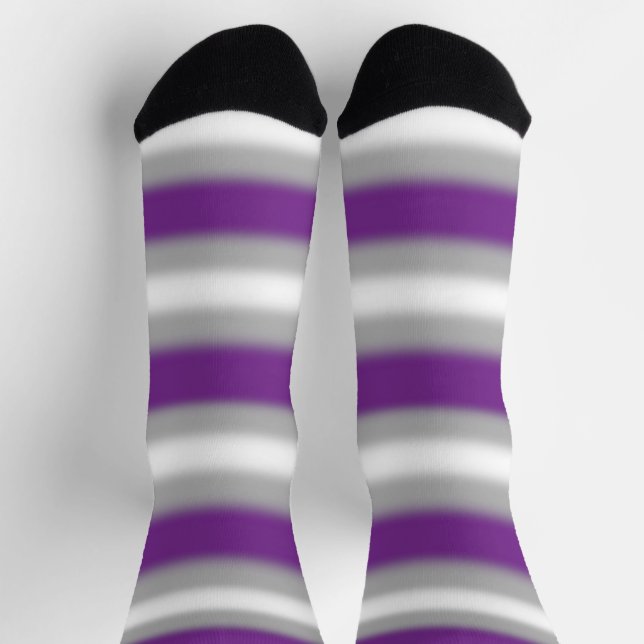 Gradient Greysexual Pride  Socks (Top)
