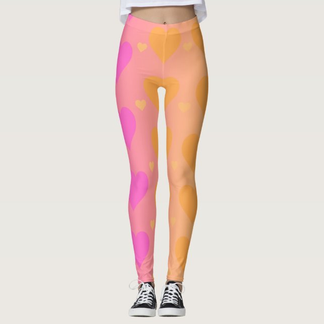 gradient heart leggings (Front)