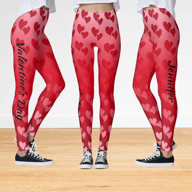 Gradient Hearts Valentine's Day Leggings (Creator Uploaded)