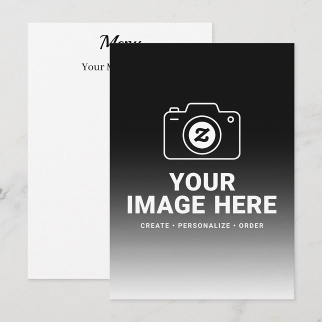 Gradient Image and Text Menu (Front/Back)