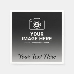 Gradient Image and Text Napkin