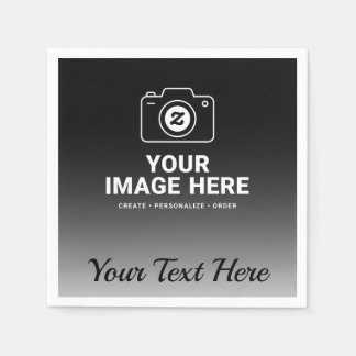 Gradient Image and Text Napkin
