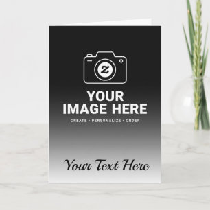 Gradient Image and Text Thank You Card
