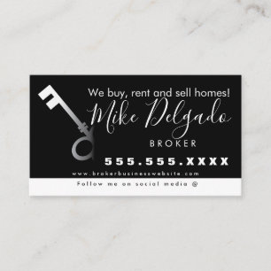 Gradient Key Home Sales Broker Business Card