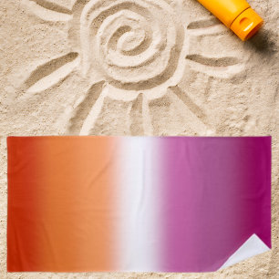 Gradient Lesbian Pride Flag – Lesbian Flag Beach Towel