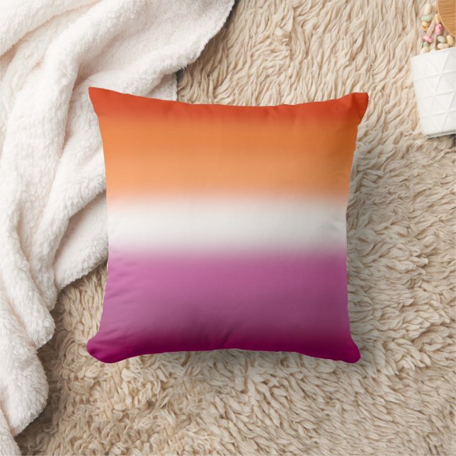 Gradient Lesbian Pride Flag – Lesbian Flag Cushion (Blanket)