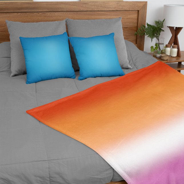 Gradient Lesbian Pride Flag – Lesbian Flag Fleece Blanket (Creator Uploaded)