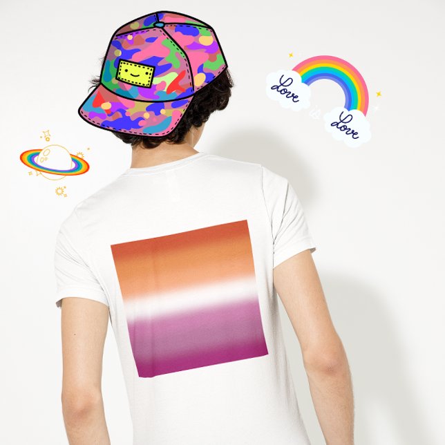 Gradient Lesbian Pride Flag – Lesbian Flag T-Shirt (Creator Uploaded)