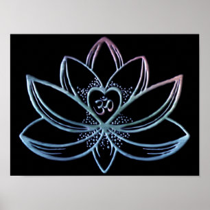 Gradient Lotus Poster