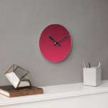 Gradient Magenta - light to deep | Seasonal Moods| Round Clock<br><div class="desc">Inspired by contemporary colour trends,  this warm magenta-toned gradient creates a soft and sophisticated atmosphere. Elegant as a minimal design on its own or as a fully customisable background for invitations,  cards,  posters and more. A refined base for creative ideas,  personal messages or stylish layouts.</div>