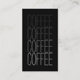 Gradient Minimal Word Dark Vertical Coffee Loyalty Business Card