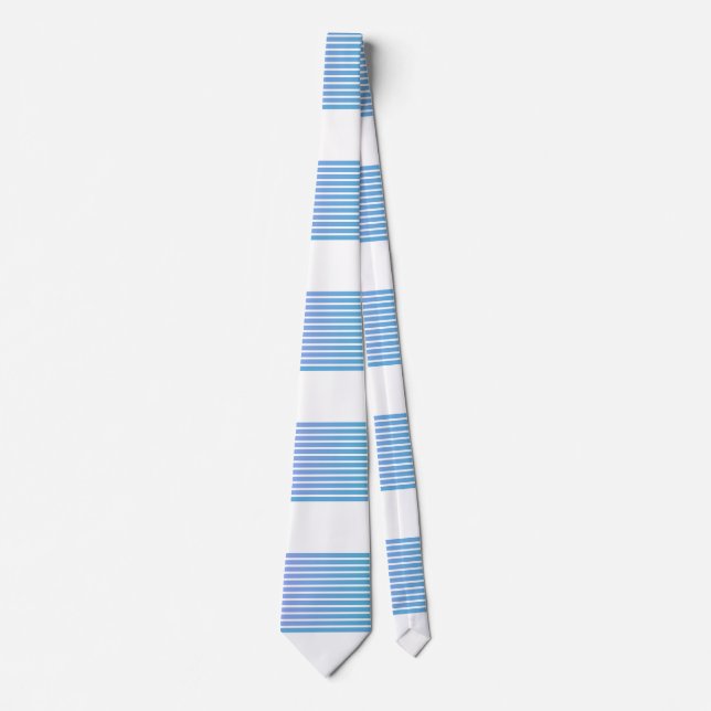 Gradient Multi Blue Stripes Tie (Front)