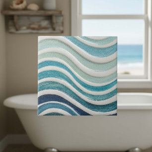 Gradient Ocean Waves Coastal Pattern ID1197 Tile