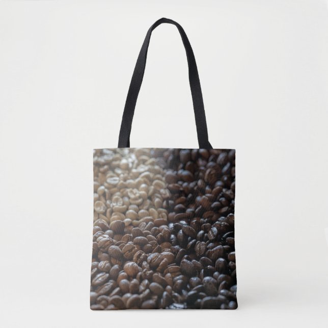 Gradient of Aroma: Coffee Beans Spectrum Tote Bag (Front)