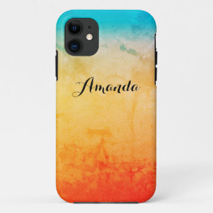 Gradient ombre coral blush beige blue soft blurred Case-Mate iPhone case