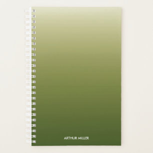 Gradient Ombre Green Personalised Planner