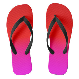 gradient ombre red pink , scarlet , red , pink jandals